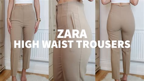 zara high waisted trousers dupe